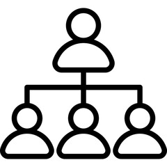 Organization Structure Outline Icon