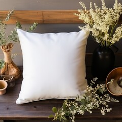 Maquette de coussin blanc