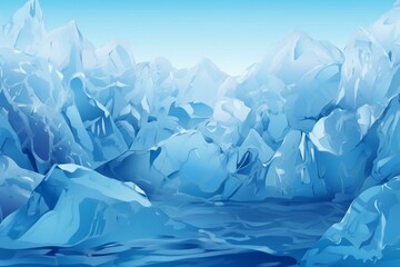 Illustration of ice background. Generative AI