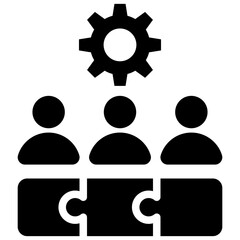 Collaboration Glyph Icon