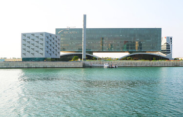 The Arcapita Mosque, one of the most modern looking mosques in the world on Bahrain bay, Manama, Bahrain
