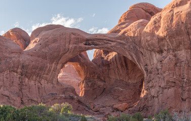 Tranquil Beauty in Utah's Desert Landscape: Majestic Arches and Rock Formations