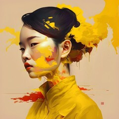 imange chinese girl yellow palette Message general 