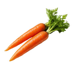 Carrots bunch isolated on white transparent background, PNG