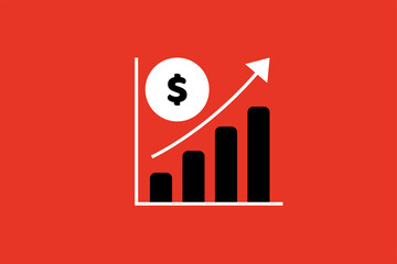 wealth growth illustration.  Vector illustration.