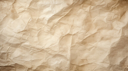Fototapeta premium A light beige crumpled paper HD texture background Highly Detailed