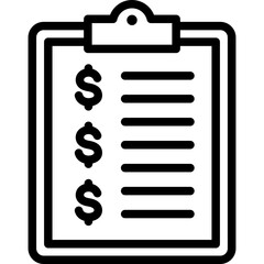Cost Outline Icon