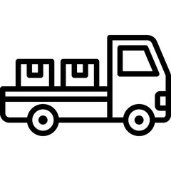 Cargo Truck Outline Icon