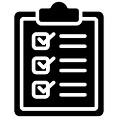 Checklist Glyph Icon