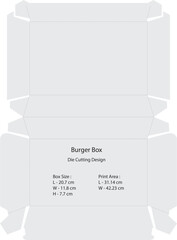 Die cutting design of food box