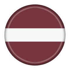 Latvia flag button 3d illustration with clipping path