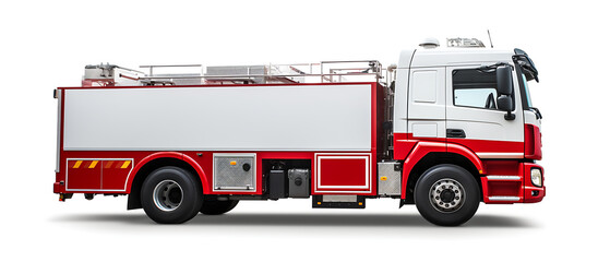 Firefighter truck mockup background. Fire truck template.   generative ai