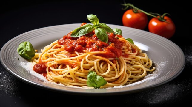pasta with tomato sauce - generative ai