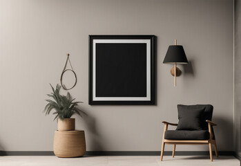 A modern beautiful display mockup to present poster designs. High quality photo.