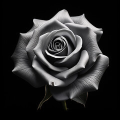 white rose on black