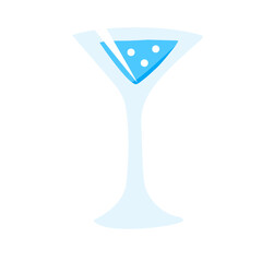 Water glass icon in flat style
