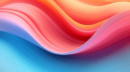 Naklejka premium 3D Abstract colorful wave Background