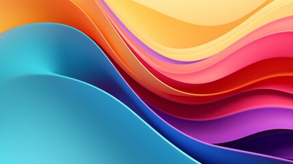 Fototapeta premium 3D Abstract colorful wave Background