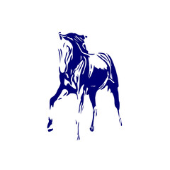 line sketch of a horse as an element for making organizational or company logos, emblems and activity symbols
