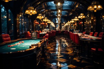Interior of Luxury and elegant casino