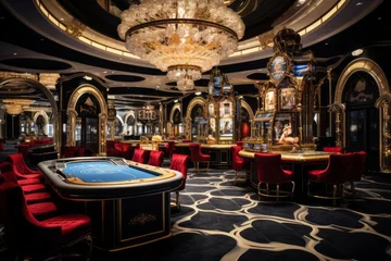 Interior of Luxury and elegant casino © Nattawat