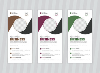 Professional business rack card or dl flyer design template
