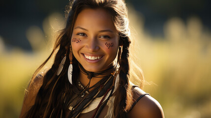 young native american people