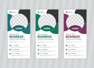 Professional business rack card or dl flyer design template