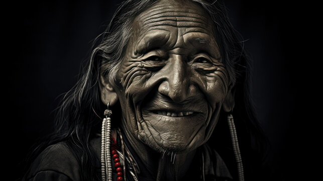 the mature native american smile
