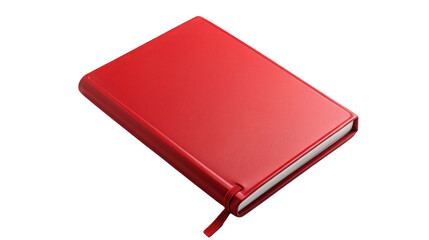 red notebook on a transparent background