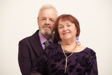 stylish elderly couple