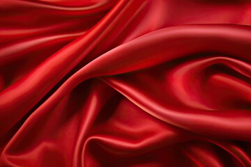 Fototapeta premium red satin background - generative ai