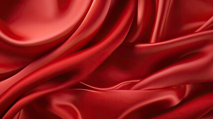 Obraz premium red satin background - generative ai
