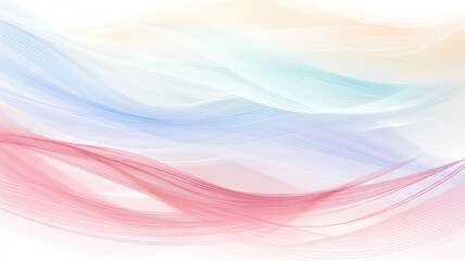 Naklejka premium Delicate Pastel Lines on White Background