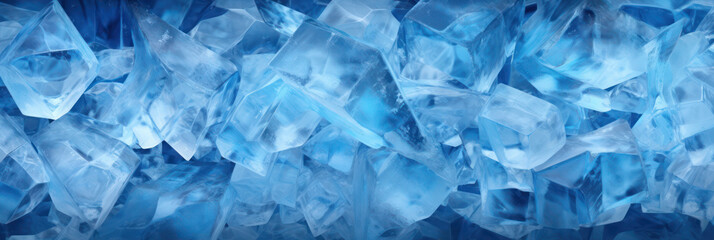 Minimalistic blue ice texture with delicate geometric shapes