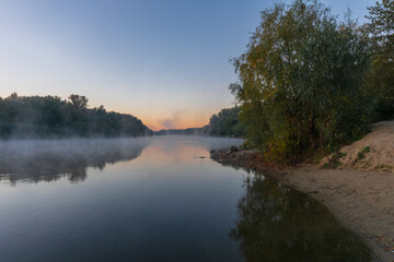 sunrise over the river
