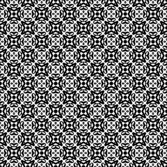 Black and white seamless abstract pattern. Background and backdrop. Grayscale ornamental design. Mosaic ornaments. Vector graphic illustration. EPS10.