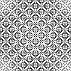 Black and white seamless abstract pattern. Background and backdrop. Grayscale ornamental design. Mosaic ornaments. Vector graphic illustration. EPS10.