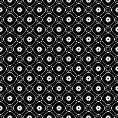 Fototapeta premium Black and white seamless abstract pattern. Background and backdrop. Grayscale ornamental design. Mosaic ornaments. Vector graphic illustration. EPS10.