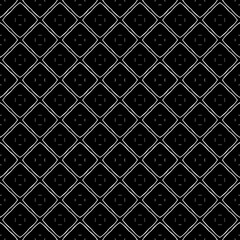 Black and white seamless abstract pattern. Background and backdrop. Grayscale ornamental design. Mosaic ornaments. Vector graphic illustration. EPS10.