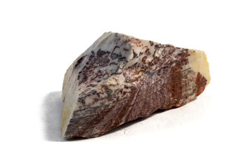 Pelitic Schist Rock isolated on white Background