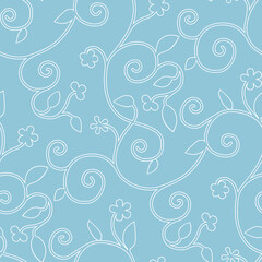 Floral Seamless Pattern. Vector Background.	