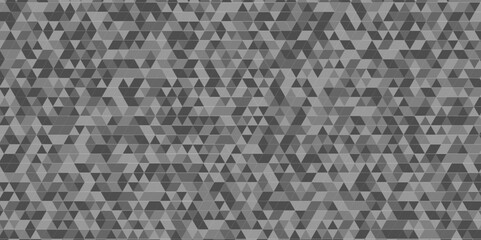 Abstract seamless square black and gray wall structure cube mosaic tile background. Abstract geometric pattern gray and black Polygon Mosaic triangle Background, business and corporate background.	