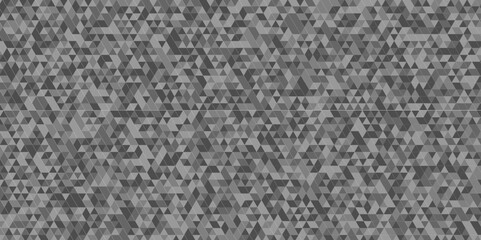 Abstract seamless square black and gray wall structure cube mosaic tile background. Abstract geometric pattern gray and black Polygon Mosaic triangle Background, business and corporate background.	