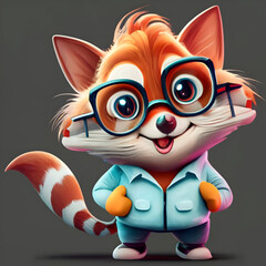3D character mascot for a web-based educational platform targeting children