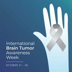 Fototapeta premium International Brain Tumor Awareness Week design template good for celebration usage. brain vector illustration. brain tumor vector image. vector eps 10. flat design.
