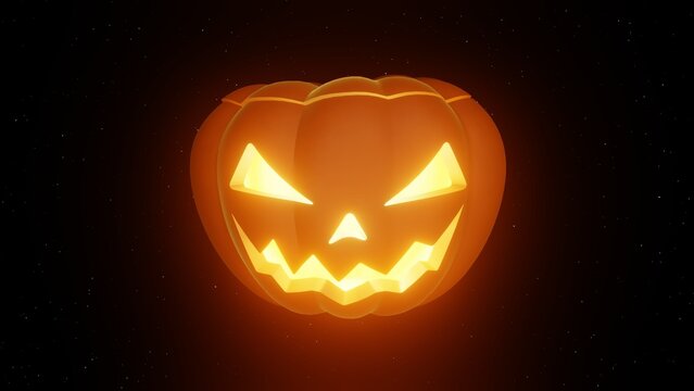 Halloween pumpkin 3d rendered 4k Jack O' Lantern Background autumn Wallpaper retro high quality