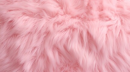 Pink soft plush fur background, generative ai - obrazy, fototapety, plakaty