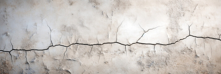 CRACKS ON AN OLD DIRTY WALL. HORIZONTAL IMAGE. image created by legal AI