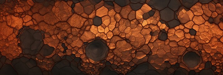 Beautiful Copper Grungy Metallic Background Texture - Elemental Pure Copper - Celebrating the Metal Textured Terrain - Copper Bronze Grunge Metal Backdrop Texture created with Generative AI Technology - obrazy, fototapety, plakaty